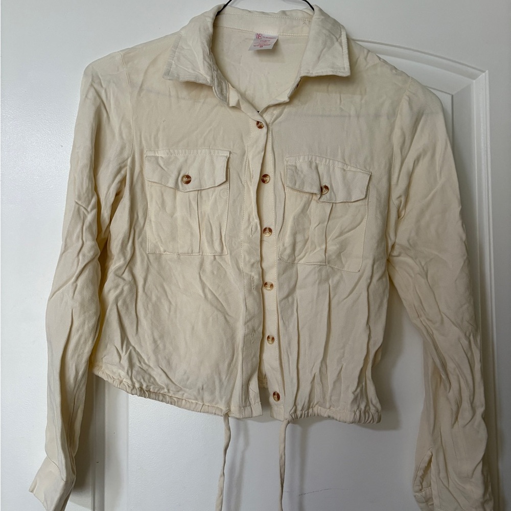 No Boundaries Off-White Utility Jacket
